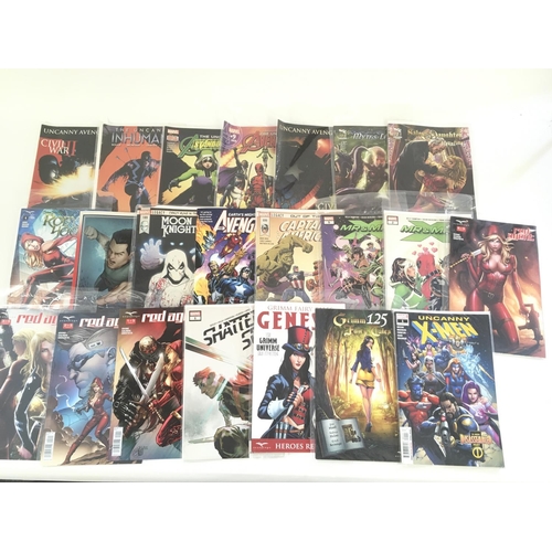 62 - A box containing approximately 150 comics. Various titles including Marvel and DC. No reserve.