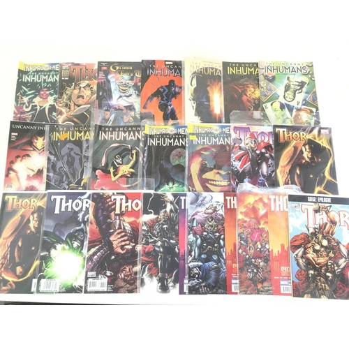 62 - A box containing approximately 150 comics. Various titles including Marvel and DC. No reserve.