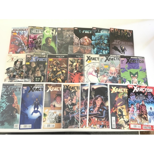 63 - .A box containing approximately 250 comics of various titles to include Marvel and DC.