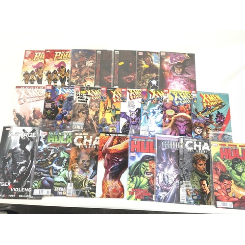 63 - .A box containing approximately 250 comics of various titles to include Marvel and DC.