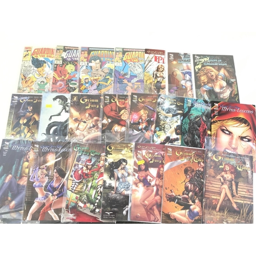 64 - A box containing approximately 200 comics. Various titles including Marvel. No reserve.