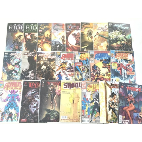 64 - A box containing approximately 200 comics. Various titles including Marvel. No reserve.