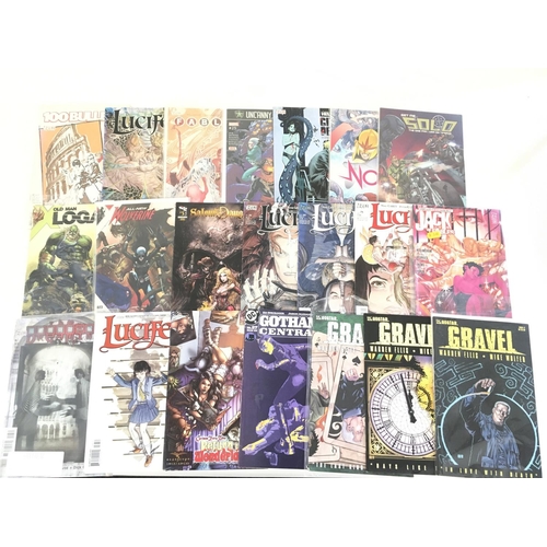 65 - A box containing approximately 50 comics. Various titles including Marvel and DC. No reserve.