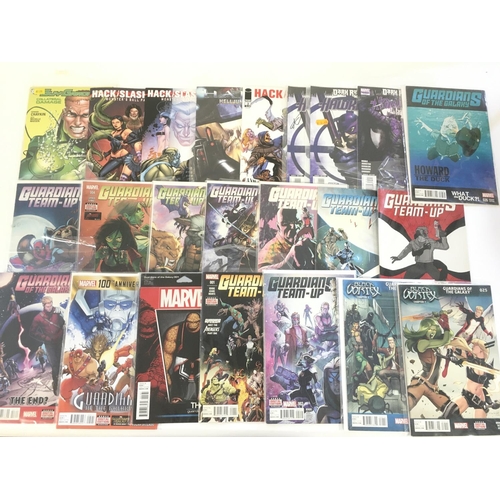 65 - A box containing approximately 50 comics. Various titles including Marvel and DC. No reserve.