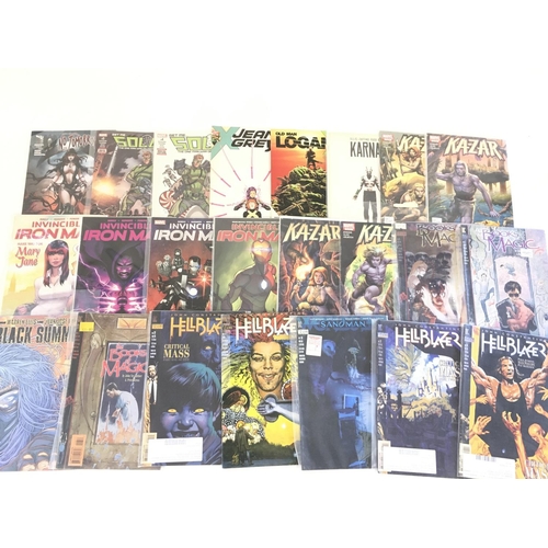 73 - A box containing approximately 120 comics. Various titles to include Marvel and Vertigo. No reserve.