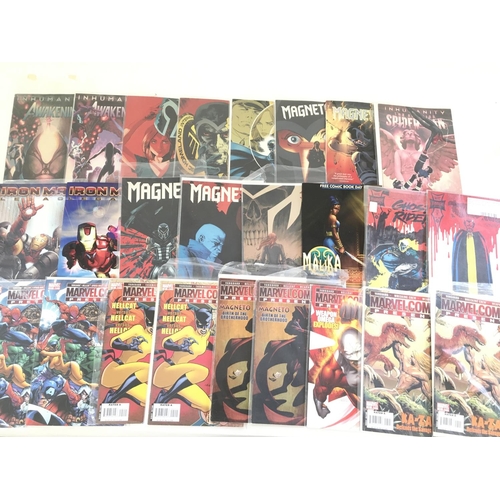 74 - A box containing approximately 120 comics. Various titles to include Marvel, DC and Vertigo. No rese... 