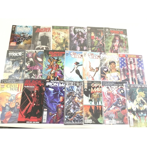 76 - A box containing approximately 100 comics. Various titles to include Marvel.no reserve.