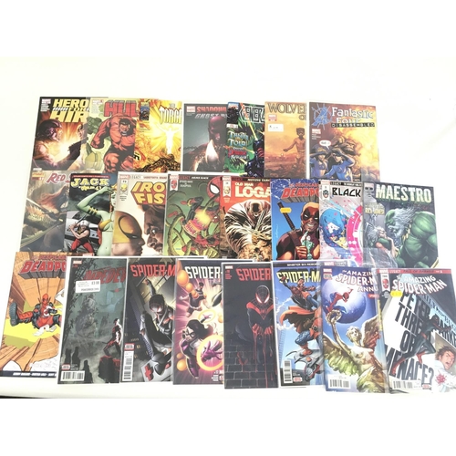 77 - A box containing approximately 150 comics. Various titles to include Marvel. No reserve.