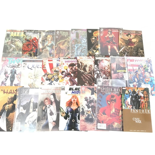 77 - A box containing approximately 150 comics. Various titles to include Marvel. No reserve.