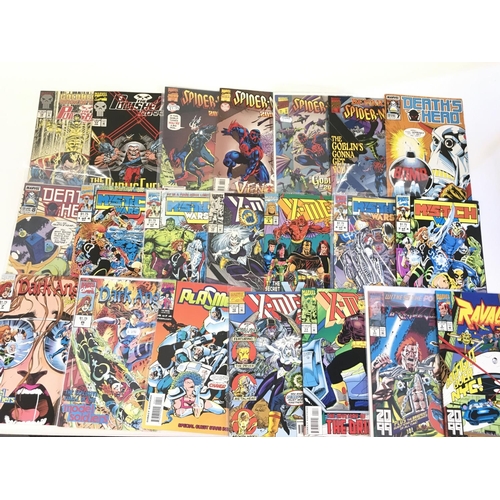 87 - A box containing approximately 220 comics. Various titles to include Marvel and DC. No reserve.