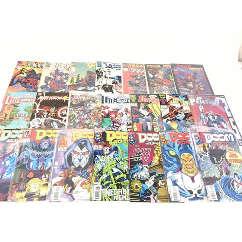 90 - A box containing approximately 100 comics. Various titles to include Marvel and DC. No reserve.