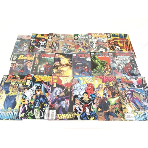 90 - A box containing approximately 100 comics. Various titles to include Marvel and DC. No reserve.