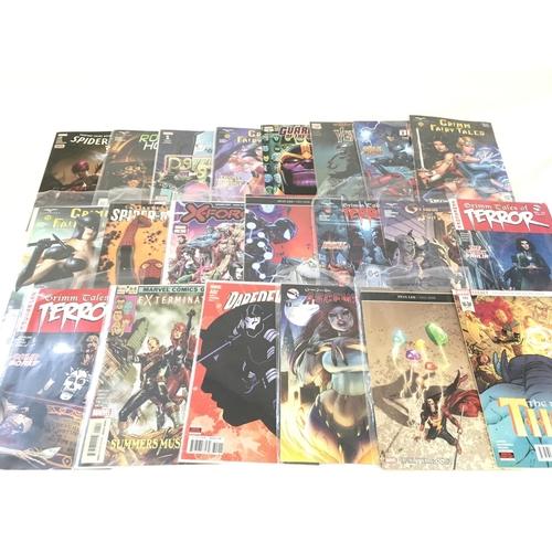 95 - A box containing approximately 100 comics. Various titles to include Marvel. No Reserve.