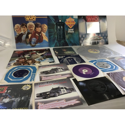 100 - A collection of Vinyl albums and singles all related to Dr Who including soundtracks from the series... 