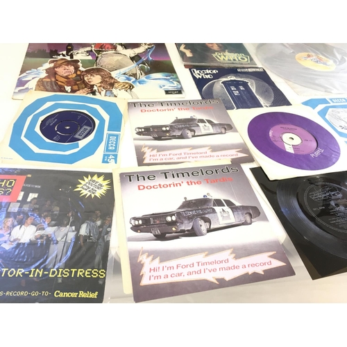 100 - A collection of Vinyl albums and singles all related to Dr Who including soundtracks from the series... 