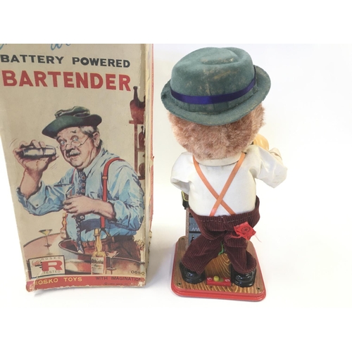 101 - A Boxed Rosko Toys Battery Powered Charley Weaver Bartender.