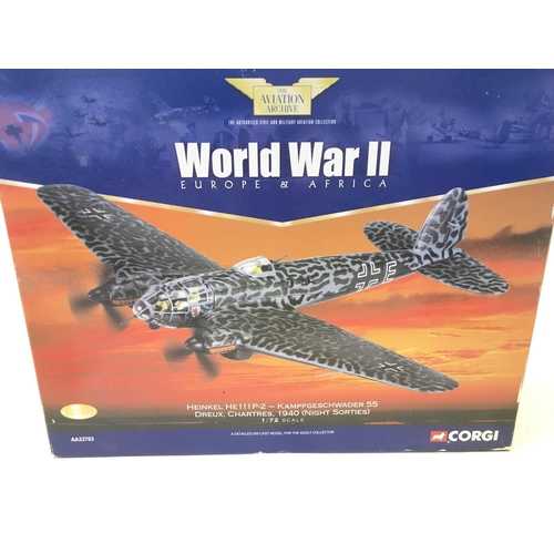 109 - A Boxed Corgi Corgi Aviation Archive Heinkel HE111P-2. #AA33703 1:72 Scale.