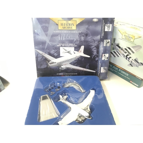 112 - 4x corgi Aviation Archive models. Including P-51K Mustang. P-47D Thunderbolt. Messerschmitt. Douglas... 