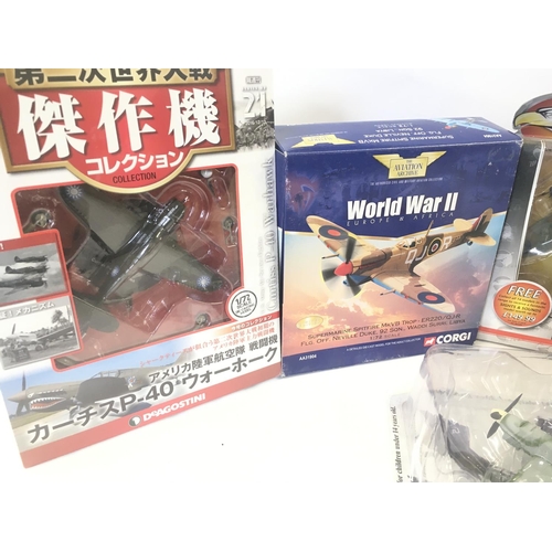 116 - A Collection of 5 Boxed Model AirCraft Including DeAgostini. Corgi etc. (5).