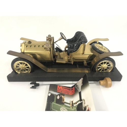 136 - A Boxed Mamod Live Steam Roadster. Brass Finish. Limited Edition.