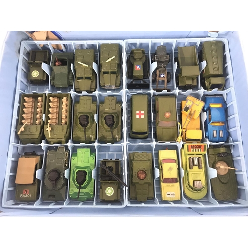 138 - 2 X Matchbox Carry Cases Containing Playworn Diecast.(2).