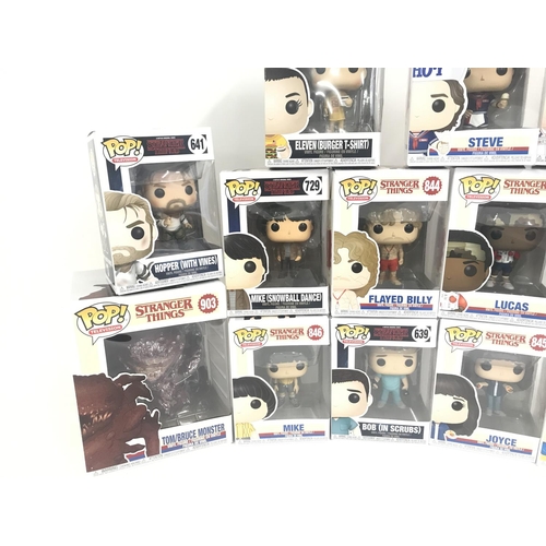 14 - A Collection of Boxed Funko Pop Figures. All Stranger Things.