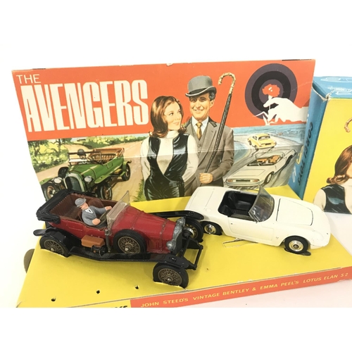 150 - A Boxed Corgi The Avengers Gift Set #40. Umbrellas and Figures Missing.