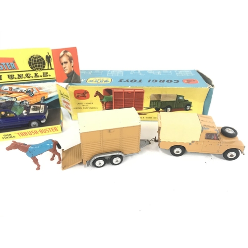 151 - A Boxed Corgi Man From U.N.C.L.E Thrush-Buster #497 (No Ring) and a Gift Set 2 Land Rover With Rices... 