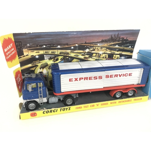 152 - A Boxed Corgi Ford Tilt Cab H Series With Detachable Trailer #1137.