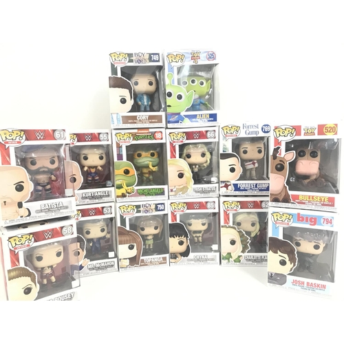 16 - A Collection of Boxed Funko Pop Figures. Including WWE.