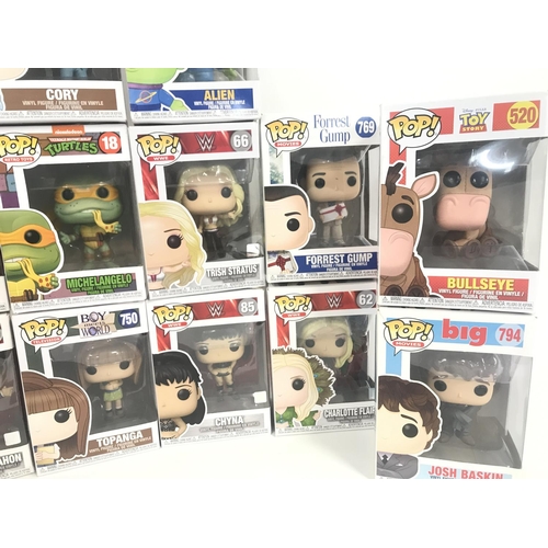 16 - A Collection of Boxed Funko Pop Figures. Including WWE.