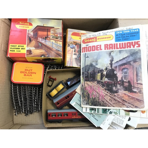 176 - 2 X Boxes of 00 Gauge wagons. Coaches.track etc.(2).