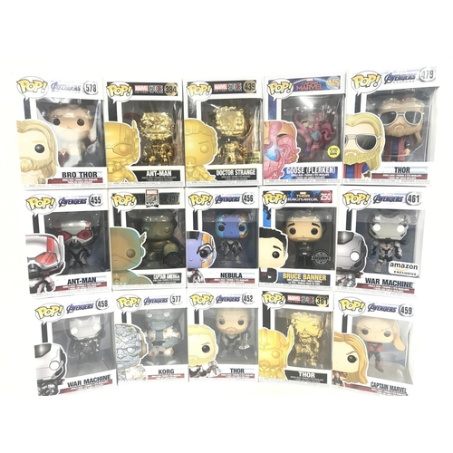 18 - A Collection of Funko Pop Figures. All Marvel.