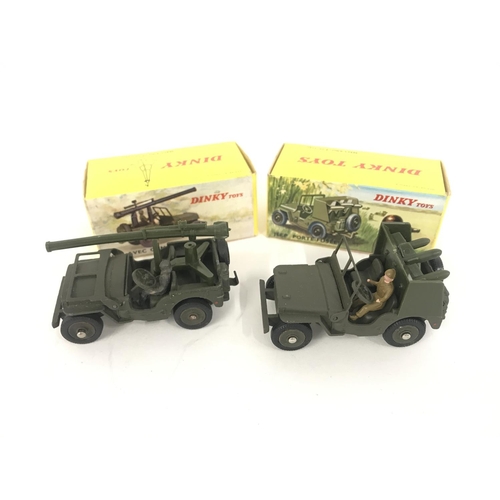 181 - A Boxed French Dinky Jeep Rocket Carrier and a Jeep Gun Carrier.