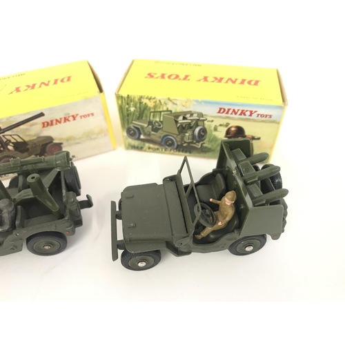 181 - A Boxed French Dinky Jeep Rocket Carrier and a Jeep Gun Carrier.