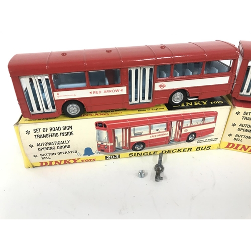 183 - 2 X Boxed Dinky Single Decker Buses. #283. (1 a/f).