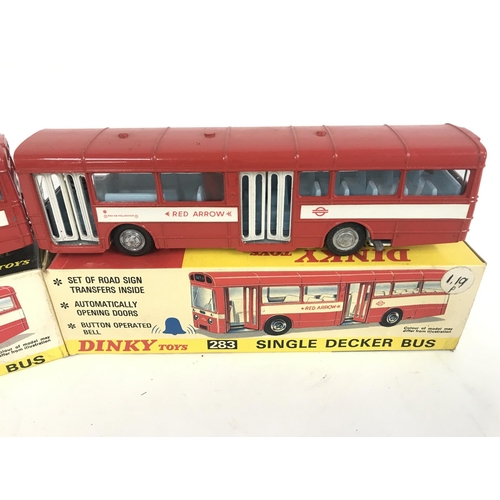 183 - 2 X Boxed Dinky Single Decker Buses. #283. (1 a/f).