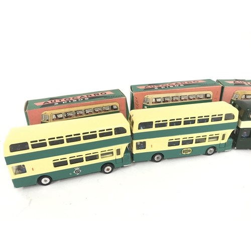 186 - 4 X Boxed Metosul Diecast Buses.