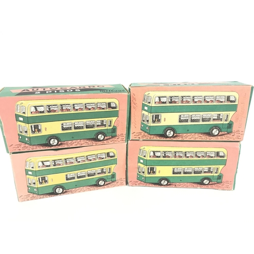 186 - 4 X Boxed Metosul Diecast Buses.