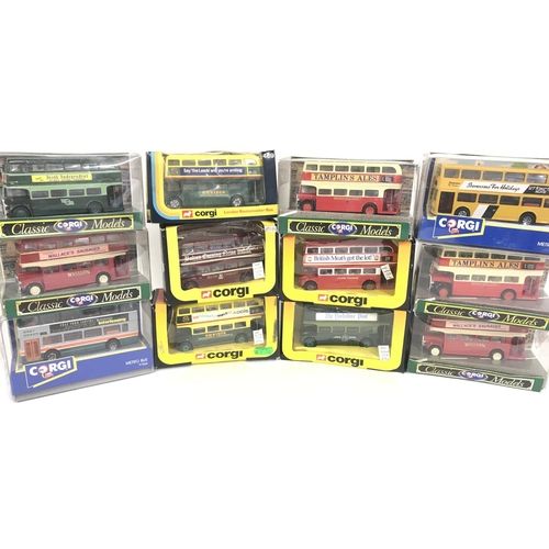 199 - A Collection of Boxed Corgi Buses.