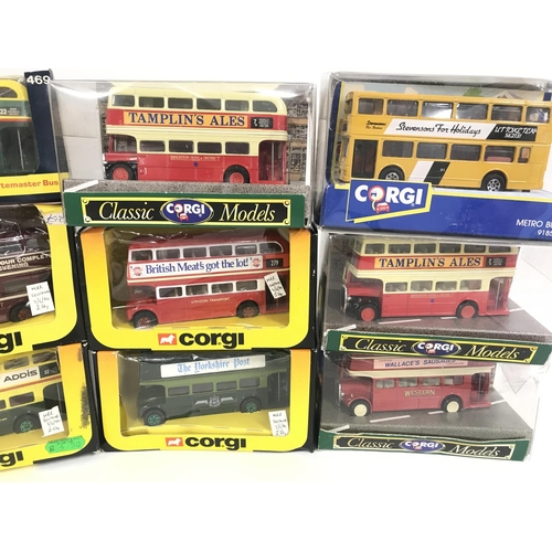 199 - A Collection of Boxed Corgi Buses.