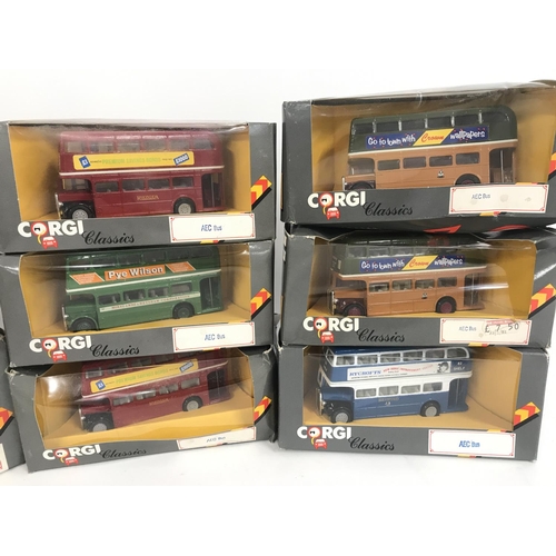 199 - A Collection of Boxed Corgi Buses.