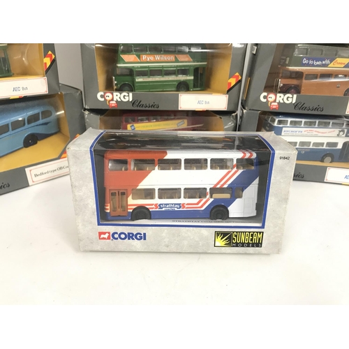 199 - A Collection of Boxed Corgi Buses.