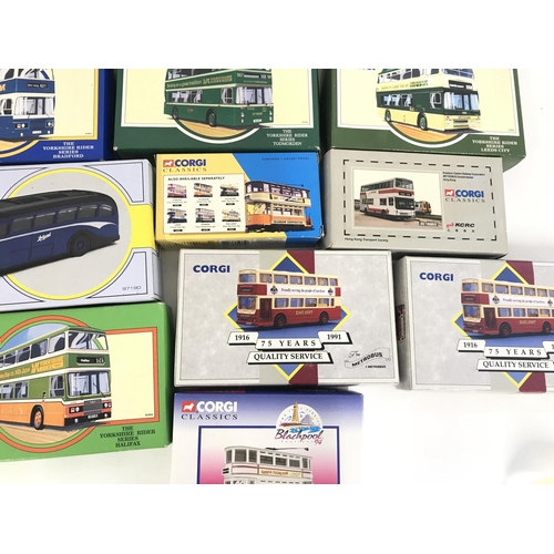 202 - A Collection of Boxed Corgi Classic Buses.