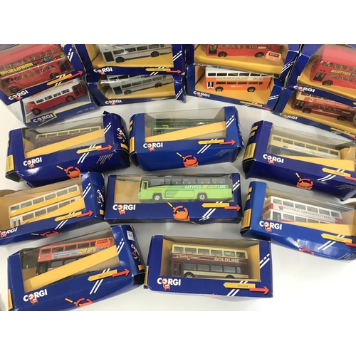 204 - A Collection of Boxed Corgi Buses