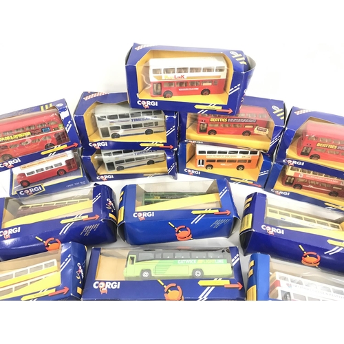 204 - A Collection of Boxed Corgi Buses