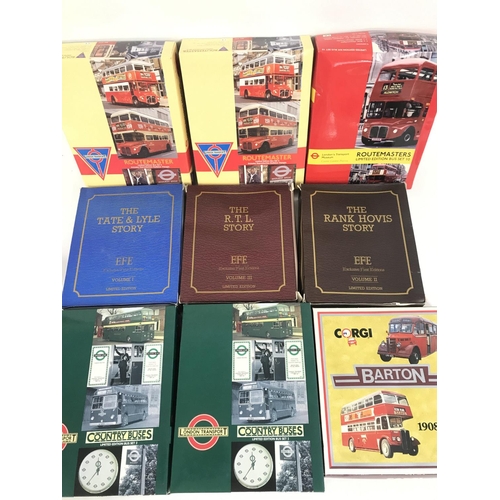 211 - A Collection of Boxed EFEs and Corgi Buses.