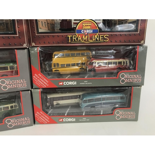 214 - A Collection of Boxed Corgi Original Omnibus and Corgi Tramlines.