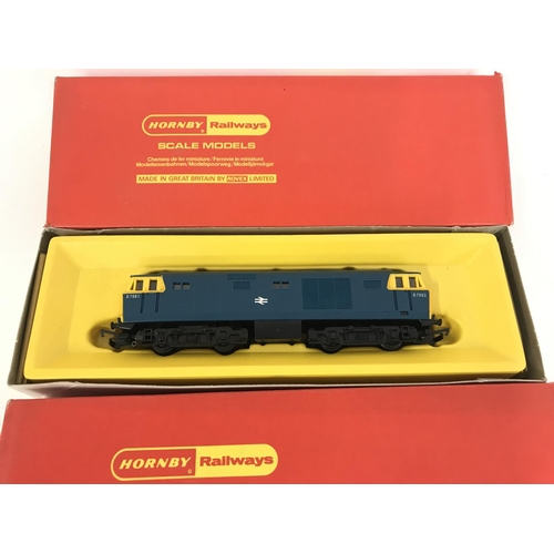 218 - 2 Boxed Hornby 00 Gauge Locomotives. A B.R. A-I-A Diesel Electric Locomotive #R.357. B.R. Hymek Dies... 