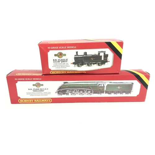 228 - A Boxed Hornby 00 Gauge M4 Loco Mallard #R.350 and a B.R. 0-6-0T Jinty Loco #R.058.